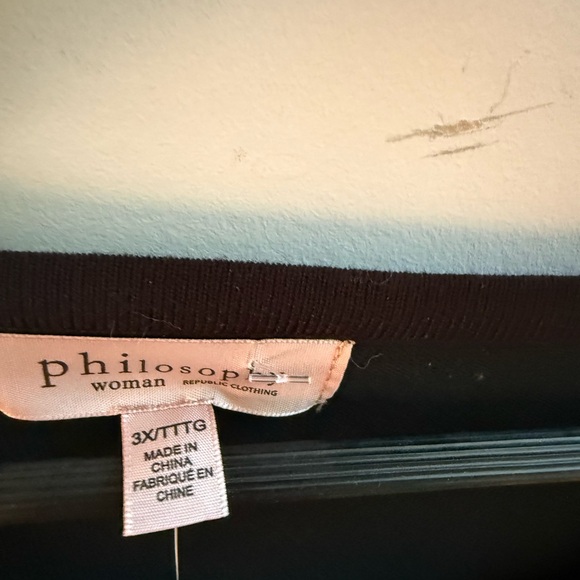 NWT Philosophy Heart Intarsia Stripe Sweater - Picture 7 of 8